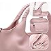 Iswee Genuine Leather Shoulder Bags Pink Purses and Handbags for Women Satchel Designer Cross Body Hobo Medium Size Tote (Pink)