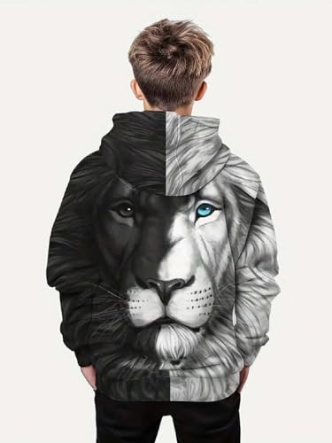 Image of Boys Humour and Comic Printed Long Sleeves Sweatshirt, Cotton Blend, Hooded Neck