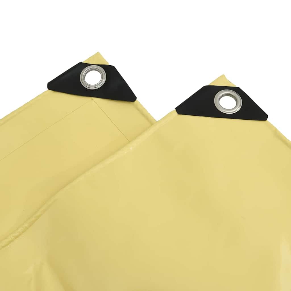 vidaXL Lona 650g / m² Beige 3 x 3 m Lona con Recubrimiento de PVC, Cubierta para jardín y terraza, Lona Resistente a la Intemperie, Tela Suave, protección Exterior