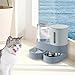 Bothyi Rotating Automatic Pet Feeder Pet Feeding Bowl Supplies Convenient Detachable Household Dog Bowl Cats Feeder for Kitten Bunny, Blue