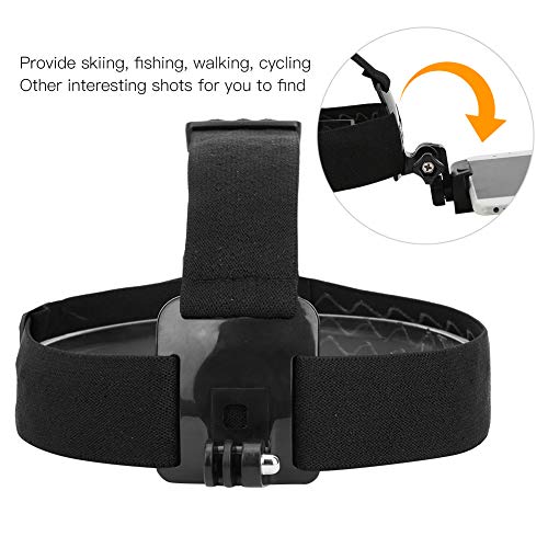 Vbestlife Head Strap Action Camera Mount for for Adjustable Elastic Band, Black, 15 * 10 * 5cm - Image 4