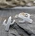 Saguaro Cactus Stud Earrings Brushed Sterling Silver Handmade in USA