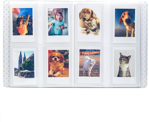 Image of ZENKO 64 Pockets Photo Album for Fujifilm Instax Mini 12 11 9 8 40 Evo Liplay 7S Instant Camera /Mini Link Printer, Polaroid Snap Touch PIC-300 Z2300 Mint Zip Instant Camera Printer (Blue)