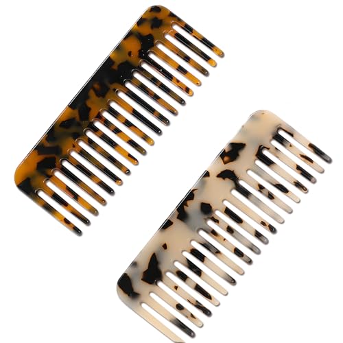 2 Peines de Dientes Anchos para Cabello Rizado y Grueso miniatura 1