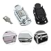 dophee 5Pcs Silver Metal Box Latch Hasp with Key Safety Lock Buckle for Flight Case Cabinet Toolbox Wooden Box Furniture, 69x34mm/2.72