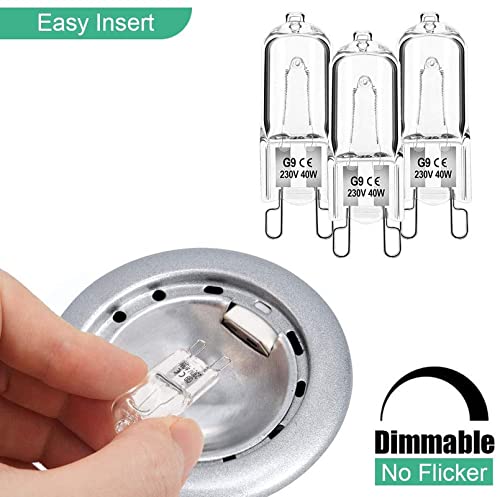 Jaenmsa Confezione da 12 Lampadine Alogene G9 40W