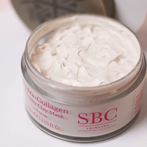 SBC Skincare Hydra-Collagen Creamy Clay Mask 100ml, Collagen Face Mask, Detoxifies Your Skin, Refines Pores and Improves Radiance - Image 3