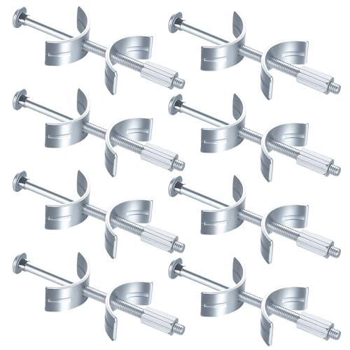 8 Jeux de Connecteurs pour Plans de Travail M6 x 100 mm, Connecteurs pour Meubles Armoires Panneaux de Cuisine Plateaux de Table, Boulons et écrous pour Lit...