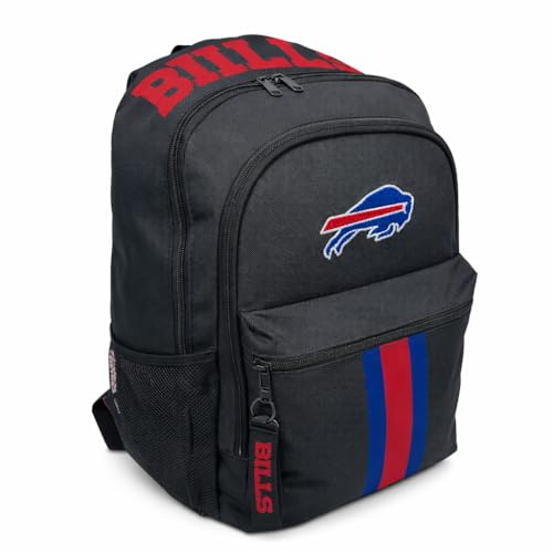 Image of NFL Buffalo Bills Backpack - Triple Stripe Wordmark Design with Keychain