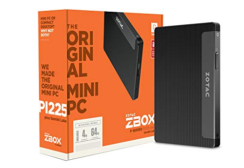 ZOTAC ZBOX Pico PI225-GK Mini PC Fanless Passively Cooled, Intel Gemini Lake N4000