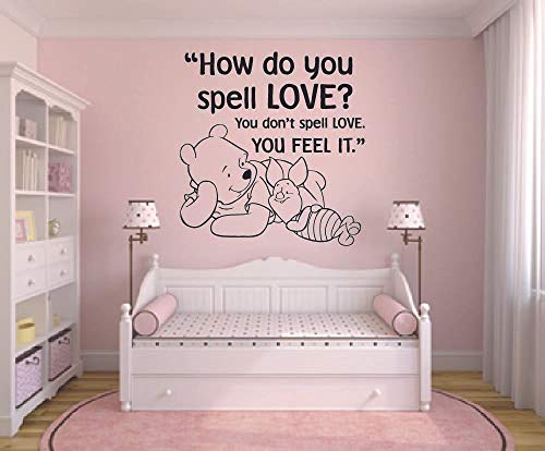 Spell Love Winnie The Pooh Quote Disney Cartoon Quotes Wall Sticker Art Decal for Girls Boys Room Bedroom Nursery Kindergarten House Fun Home Decor Stickers Wall Art Vinyl Decoration Size (20x20 inch) Spell Love Winnie The Pooh Quote Disney Cartoon Quotes Wall Sticker Art Decal for Girls Boys Room Bedroom Nursery Kindergarten House Fun Home Decor Stickers Wall Art Vinyl Decoration Size (20x20 inch)