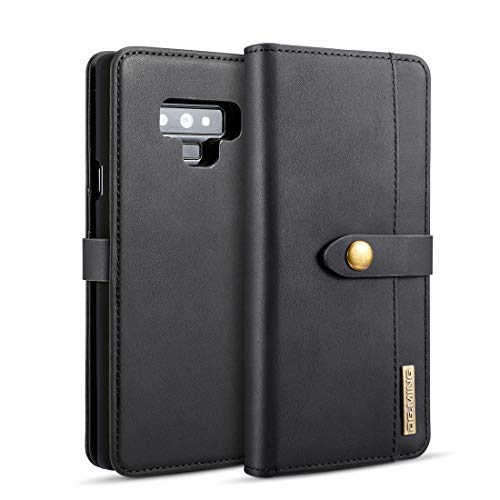 GzPuluz Phone Cover DG.MING Lambskin Detachable Horizontal Flip Magnetic Case for Galaxy Note9, with Holder & Card Slots & Wallet(Black) (Color : Black)