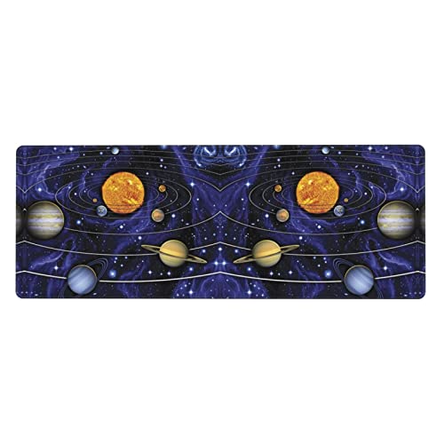 Tapis de souris de jeu solaire galaxie XXL grand pour bureau et setup gaming