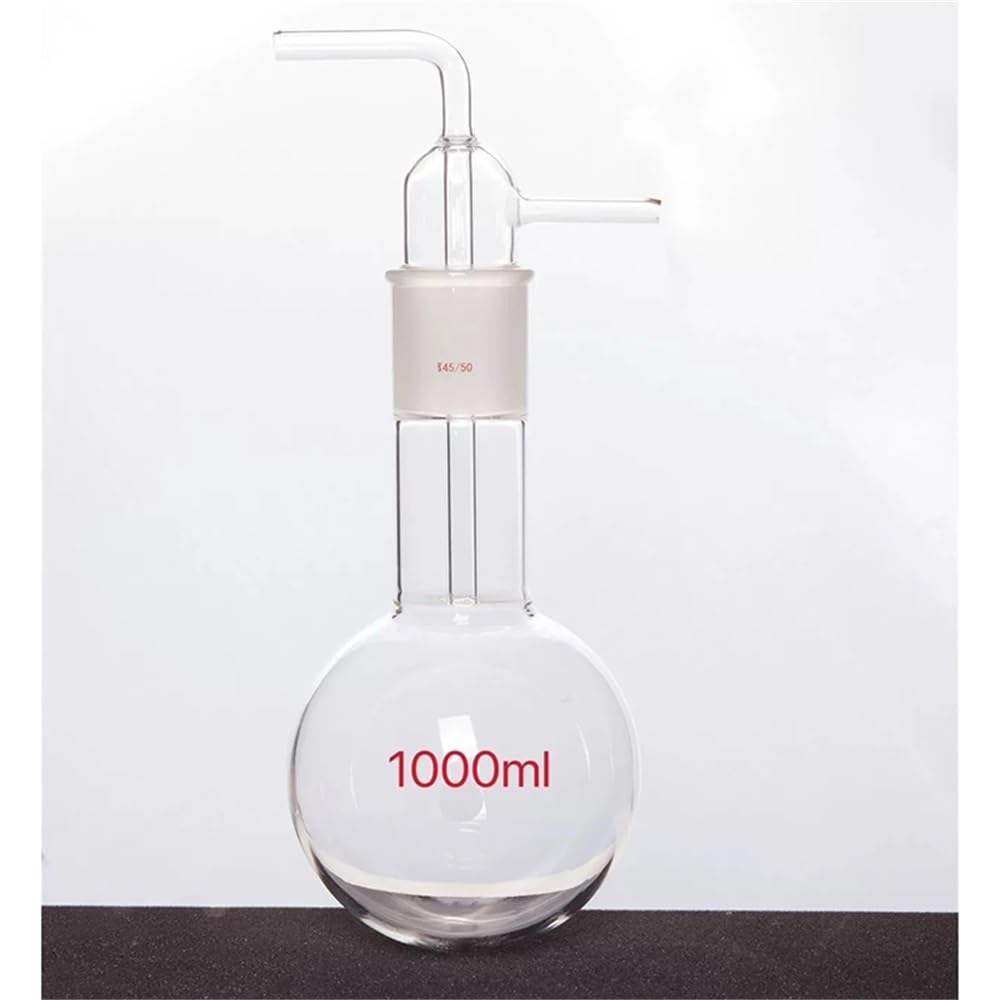 Cristalería de Laboratorio V121000 Trampa de vacío for boca de molienda de 1000 ml. Altura total aproximada × anchura (mm): 340 × 130. Apto for matraces de 4300 ml.