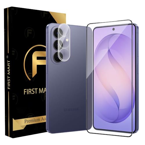 Image of FIRST MART Tempered Glass for Samsung Galaxy S26 with Clear Camera Lens Protector & Installation Kit | HD Clear, Edge-to-Edge, Scratch Resistant, Case-Friendly | Pack of 1