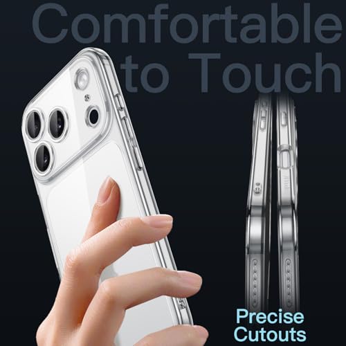 Image of JETech Slim Case for iPhone 17 Pro Max 6.9-Inch with Camera Lens Full Protection, Ultra-Thin Lightweight Clear Minimalist Protective Phone Cover (Clear)