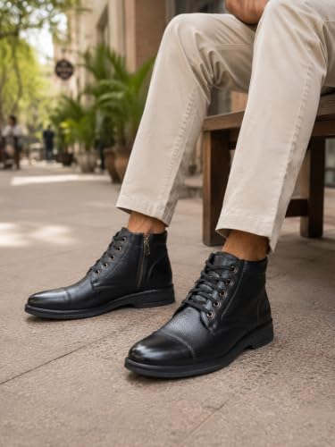 Zoom Shoes ZA-1165 Men's Black Leather Boots - Image 5