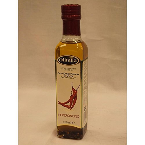 Olitalia Olio Extra Vergine di Oliva con Peperoncino 250ml Flasche (Extra natives Olivenöl mit Peperoni) Cover