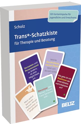 Trans*-Schatzkiste für Therapie und Beratung: 120 Karten für die Arbeit mit Jugendlichen und Erwachsenen. Mit 24-seitigem Booklet in stabiler Box, Kartenformat 5,9 x 9,2 cm (Beltz Therapiekarten)