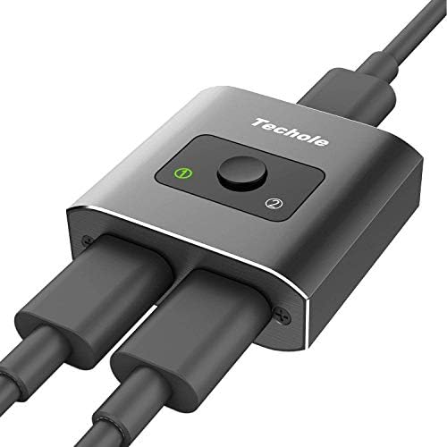 HDMI Switch 4K HDMI Splitter-Techole Aluminum Bi-Directional HDMI Switcher Splitter 2 Input 1 Output, 2 x 1/1 x 2, Support 4K 3D 1080P for Xbox PS4 Roku HDTV Fire Stick Blu Ray(HDMI CABLE NOT INCLUDE)