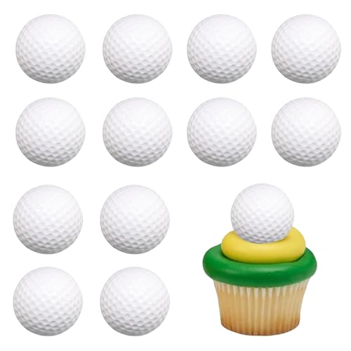 24Pcs Golf Cupcake Toppers Sports Golf Ball Cupcake Picks Golf