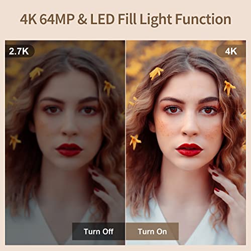 Video Camera Camcorder 4K 64Mp 60Fps,Hd Auto Focus Vlogging 4.0" Touch Screen 18X Zoom Digital Camera With Charger, Microphone, Handhold Stabilizer, 64G Sd Card, Remote Control #TOP2