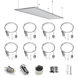 BUZIFU Câble en Acier Inoxydable 8 Stück Seilaufhängung Set
