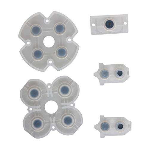 Botões PS4, peças de substituição ENFANK almofadas de borracha condutoras conjunto de teclado para Playstation 4 controlador PS4 Gamepad JDS-030 (2 conjuntos)