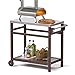 TORVA Outdoor Prep Cart,Portable Dining Table for Pizza Oven, Double-Shelf Patio Grilling Backyard BBQ Grill Cart(Brown Color) TORVA Outdoor Prep Cart,Portable Dining Table for Pizza Oven, Double-Shelf Patio Grilling Backyard BBQ Grill Cart(Brown Color)