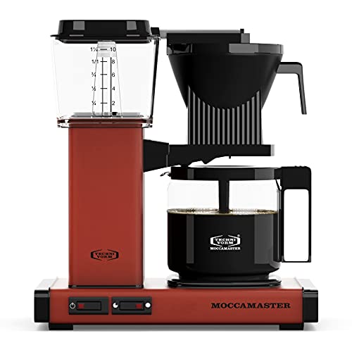 Moccamaster KBG Select, Retro Kaffeemaschine, Filterkaffeemaschinen, Brick Red, 1.25L