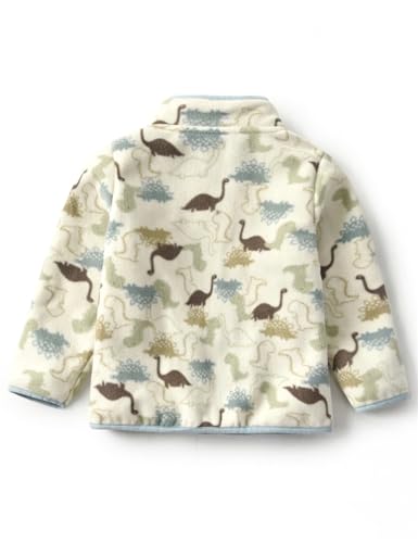 Image of Kids Printed Fleece Jacket Sherpa Lined Lightweight Zip