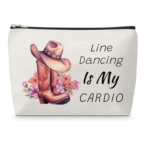 Dancing Gifts for Line Dancer Women Makeup Bag Country Music Lover Christmas Birthday Gifts Line...