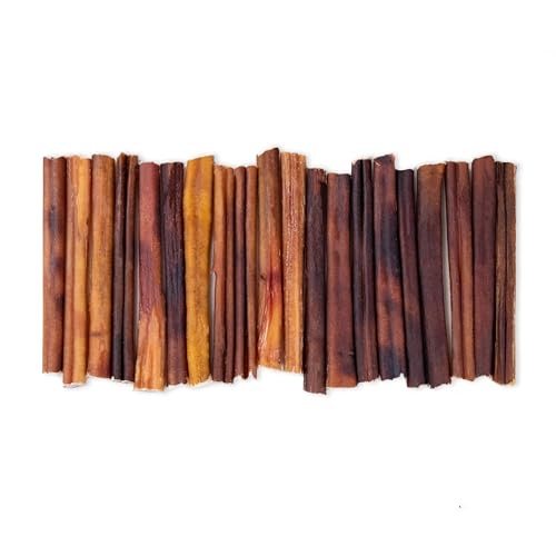 Image of GigaBite Bully Sticks for Dogs All Natural Beef Pizzle Dog Chews, Odor & Rawhide Free Dog Treats, Long Lasting High Protein Chews Digestible Dental Dog Treat - Sticks (Regular 6 inch), Pack of 20