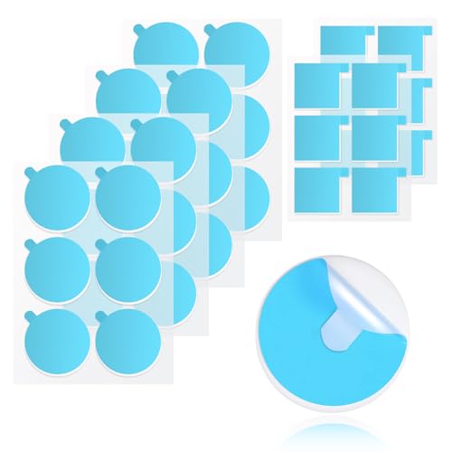 Image of Convenient Double Sided Foam Tape, Mounting Tape for Indoor & Outdoor Home Car, Super Strong Adhesive Waterproof White Pads, 24 Round & 12 Square