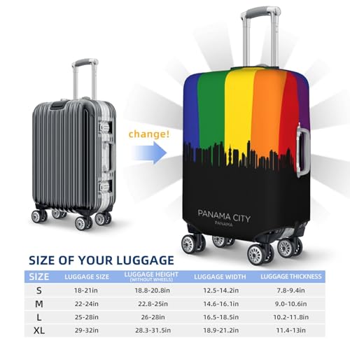 Panama City Skyline Luggage Cover For Travel Suitcase Protector Fits 18-32 Inch Case Large 5
