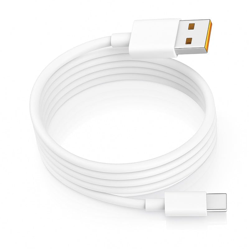 FIREO White Type-C charge and sync cable for LG G8X ThinQ, 65W 100 cm, Car Charging Cable, Office & Home Use Cable, Charge & Sync