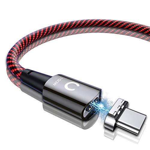 Magnetic USB C Cable 100W(20V/5A MAX),USB-C to USB-C Cable, Data Transfer USB Charger Cable Compatible for MacBook Pro 2018-2020,iPad Pro 2020,iPad Air 4,Galaxy S20,and More USB C Devices (6.6Ft)