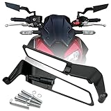 KAIQIVEM Motorcycle Mirrors Stealth Wind Wing Side Rearview Mirrors Compatible With Z900 Z650 Z500 Z400 MT03 MT07 MT09 SP MT10 CB750 Hornet 1000 GSX-8S GSXS 750 1000 Svartpilen 401
