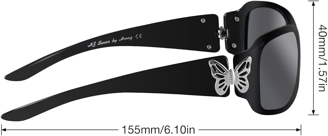 Polarized Sunglasses for Women - Premium Trendy Butterfly Sunglasses - HZ Series Mariposa Designer Fashion Sunglasses - Image 3