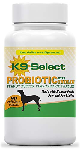 K9Select Probiotic For Dogs, With Inulin - 90 Chewable Tablets - Supports Healthy Digestion And Nutrient Absorption #TOP3