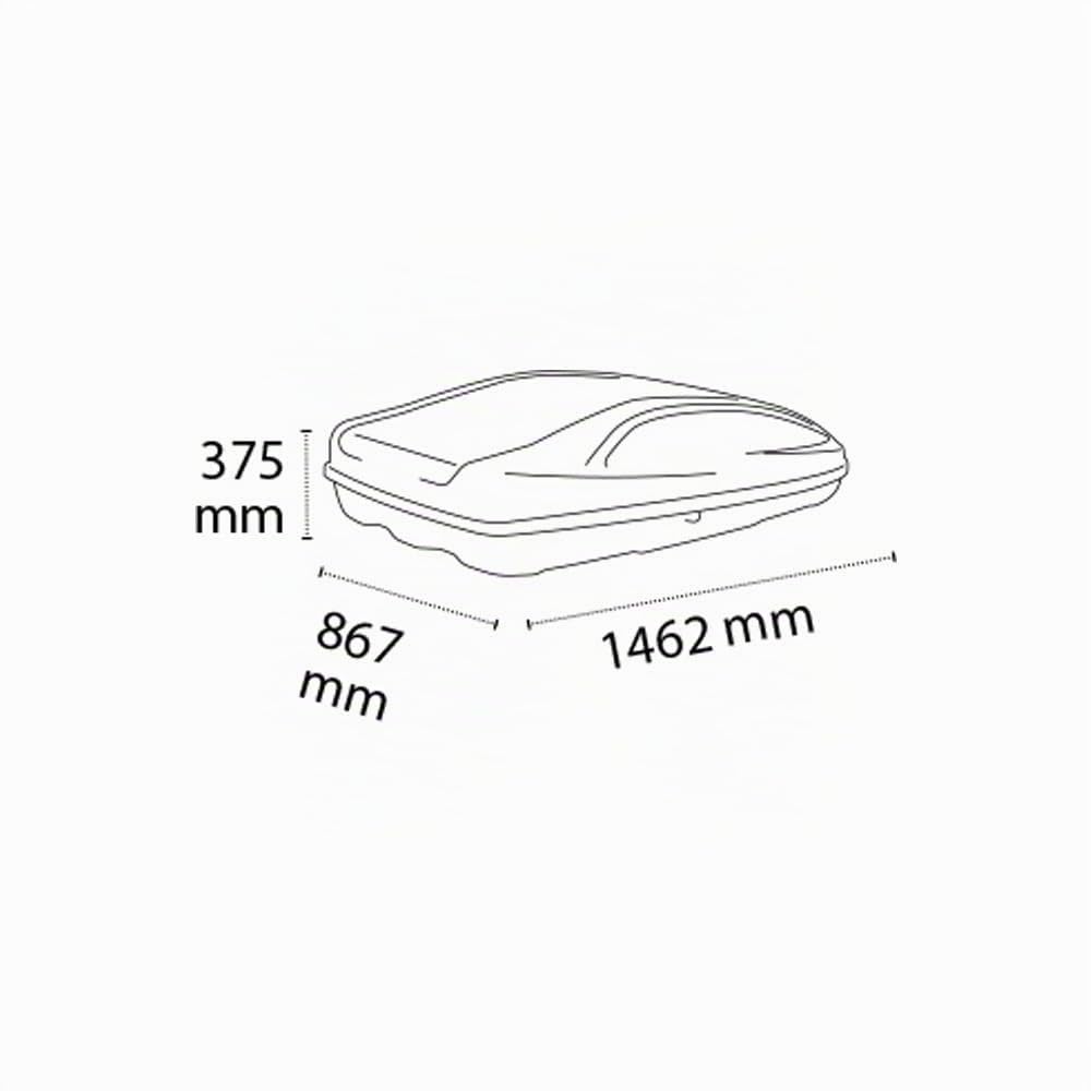 G3 22.304 Box da Tetto, Grigio Scuro, 330 Litri