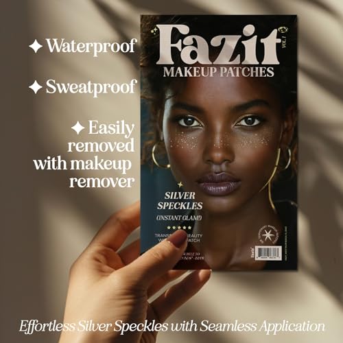 image for Fazit Makeup Patches - Silver - Face Glitter Makeup Speckles - Glow Up