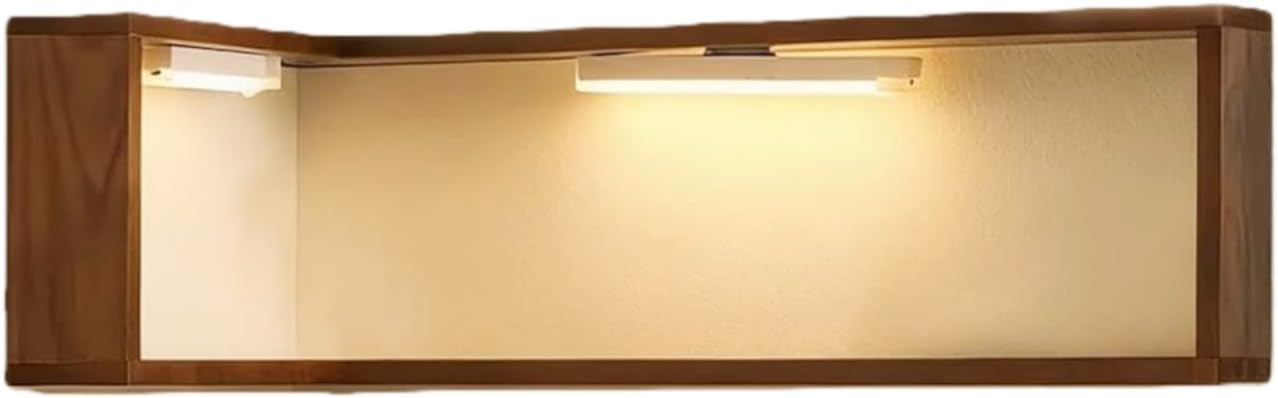 Wall-Mounted Corner Shelf Display Rack,Illuminated Corner Shelf Remote,Set of 3 Corner Floating Storage Shelves,Smart with Light for Figurines and Collectibles (2)