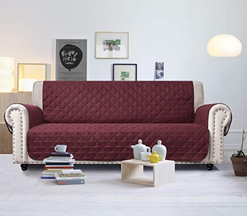 Chhkon Waterproof Nonslip Recliner Cover Stay In Place, Dog Couch Chair Cover Furniture Protector, Ideal Loveseat Slipcovers For Pets And Kids (Burgundy, 23'') #TOP5