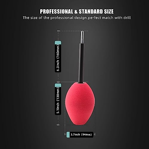 SPTA Wheel Rims Polisher, Polishing Ball, Polishing Cone, Metal Wheel Polishing Tool, Ball Buster Wheel and Rim Polisher System Attaches to Standard Household Drill - Image 3