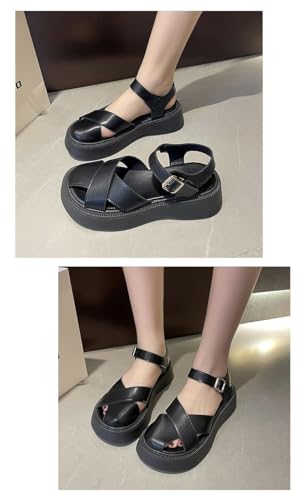 Summer thick-soled sandals with hollowed-out toe exposure are anti-slip and wear-resistant, suitable for outdoor use2