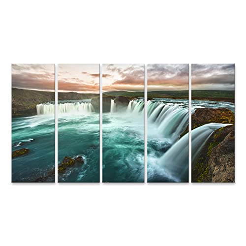 Cascades de Godafoss poster sur toile salon moderne islandburner