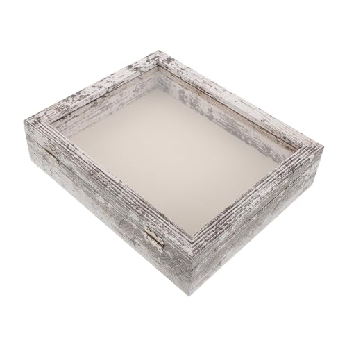 Happyyami ヴィンテージシャドウボックスフレーム 干花装飾用ディスプレイケース 卓上壁掛け両用 メダル 写真 記念品収納可能な多機能インテ