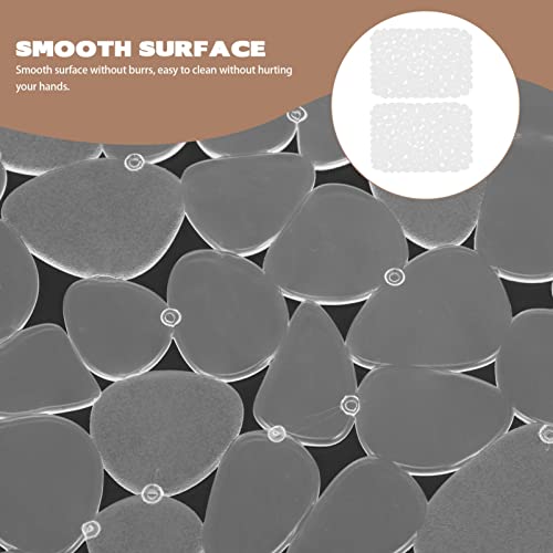 Zerodeko Sink Protector Clear Placemats 2pcs Pebble Sink Mat Modern Hollow Pebble Design Drying Cushions Mat Non Stemware Glasses Draining Pad for Home Kitchen Bathroom Wash Basin Sink Desk Protector - Image 4