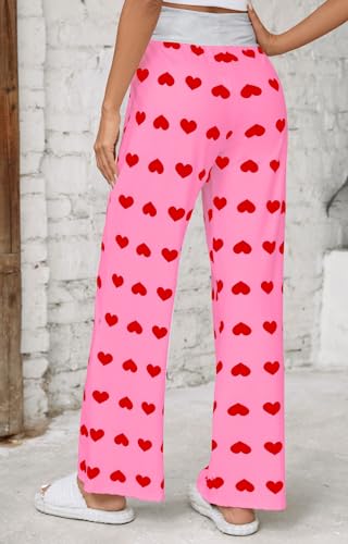 Image of Women Pajama Pants Comfy Lounge Wide Leg Casual Stretch Palazzo Drawstring Pj Bottoms Pants S-3XL